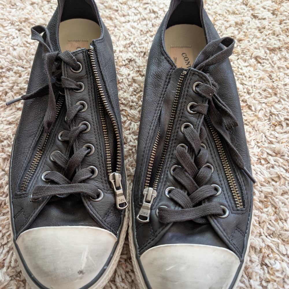 Varvatos Converse Black Leather Low Top Chuck Taylor Sneakers